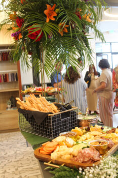 Catered tropical grazing table